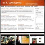 Screenshot neuer Webauftritt von ask-datenschutz.de
