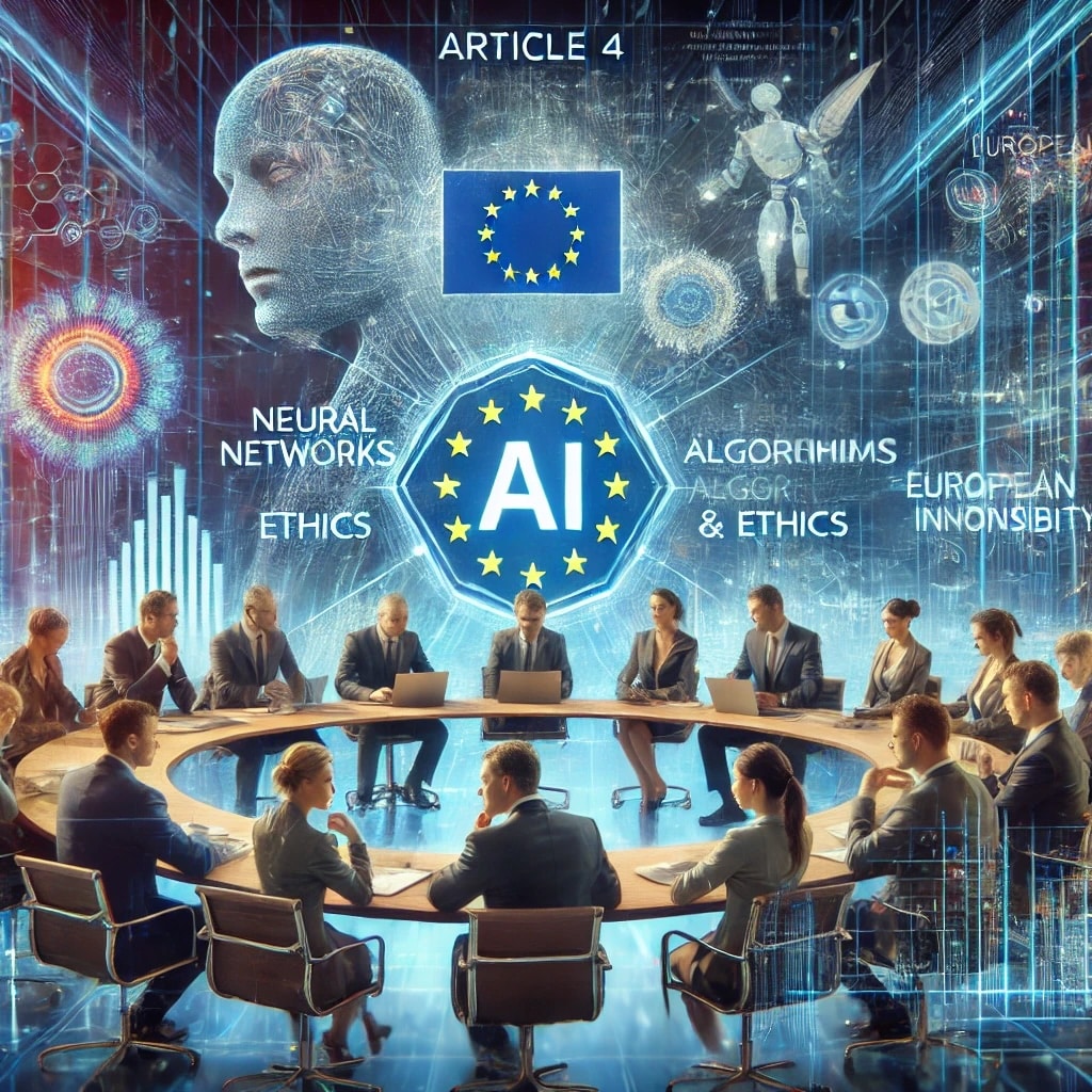 Bild zu An artistic representation of Article 4 of the EU AI Act